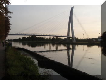 Footbridge in Lanklaar, Belgium