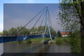 Footbridge in Dobrichovice, Czechia