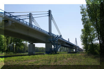 Road bridge in Nymburk, Czechia