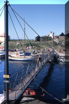 Footbridge at Christians Island, Bornholm, Denmark