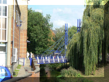 Footbridge in Market Harborough, England