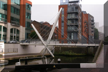 Footbridge at Farmers Bridge Locks, Birmingham, England