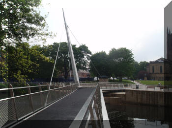 Cathedral Green footbridge, Derby, England