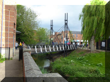 Footbridge in Market Harborough, UK