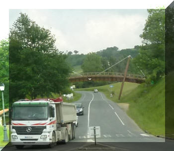 Footbridge in Espelette, France