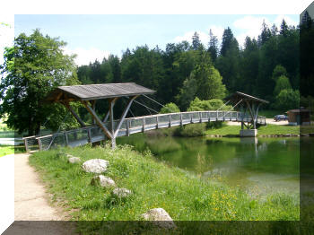 Footbridge at Lac St. Point, France