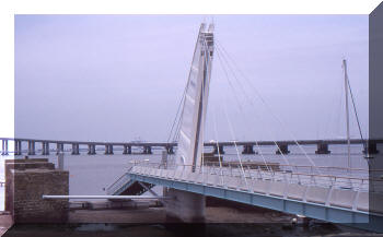 Footbridge at Saint-Brevins-les-Pins, France