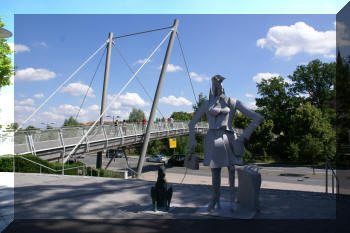 Pedestrian bridge in Ansbach, Germany