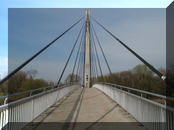 Foot- and cycle bridge, Bad Abbach, Germany