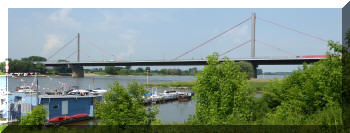 Bridge across River Rhine, Leverkusen, Germany