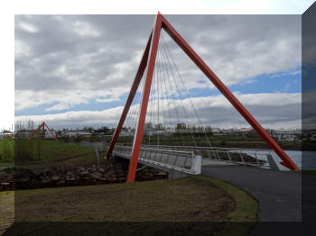 Footbridge in Reykjavik, Iceland