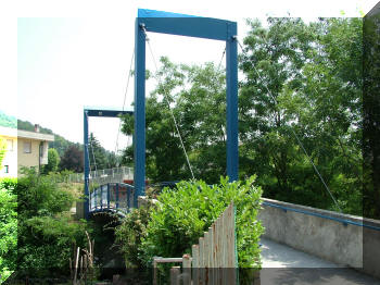 Footbridge in Albano Sant´ Alessandro, Italy