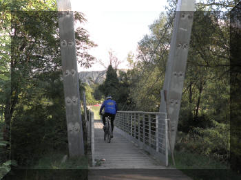 bicycle bridge in Castel Dei Britti, Italy