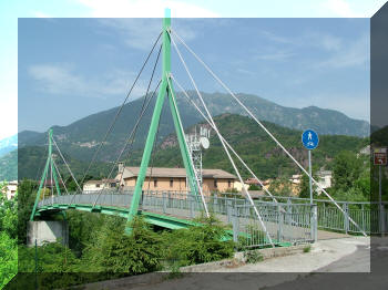 Footbridge in Darfo Boario Terme, Italy