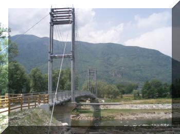 Footbridge in Gravellona Toce, Italy