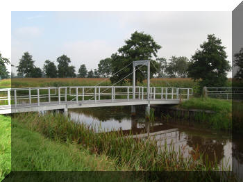 Footbridge in Doezum, Netherlands