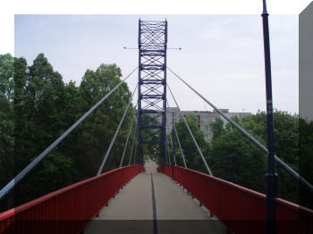 Footbridge in Bedzin, Poland