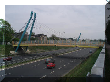 Two footbridges in Chorzow, Poland
