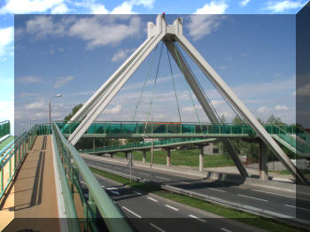 Footbridge in Pszczyna, Poland
