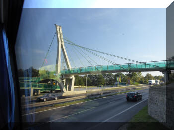 Bicycle bridge in Wrzosowa, Poland 