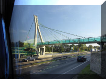 Bicycle bridge in Wrzosowa, Poland