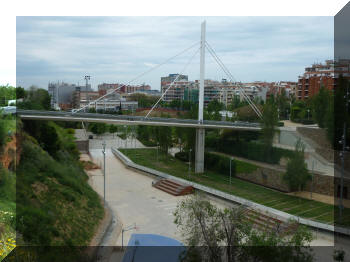 Footbridge in Parc des Torrents, Barcelona