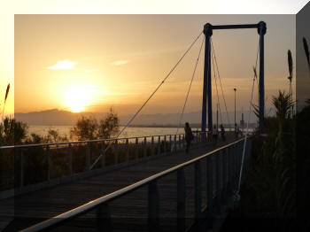 Footbridge in Cambrils, Spain