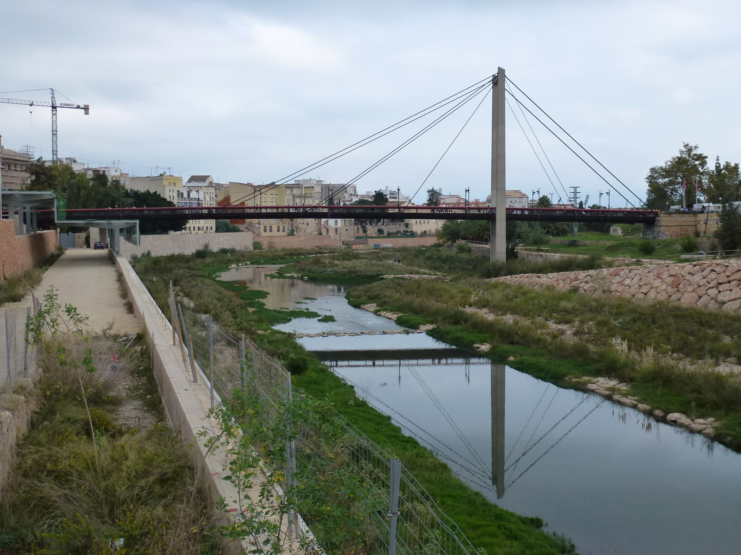 pasarela atirantada, Gandia