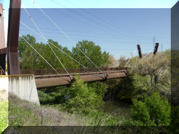 Pipeline bridge in Butarque, Madrid, Spain