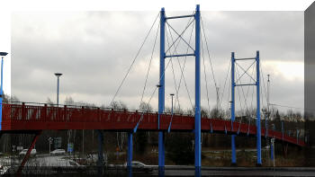 Footbridge in Haninge, Stockholm, Sweden