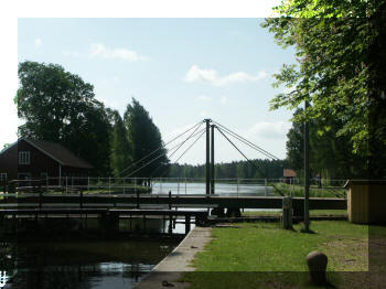 Göta Kanal bridge at Hajstorp, Sweden