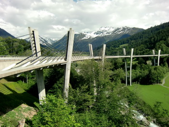 Image: bridge in the Swiss Alps